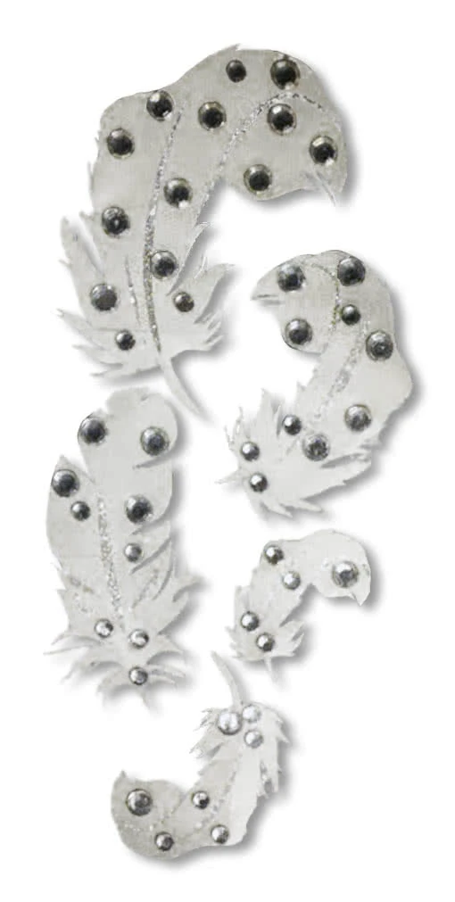 Body Art Tattoo Weiße Federn 4 Body Art Tattoo Weiße Federn – Bild 2