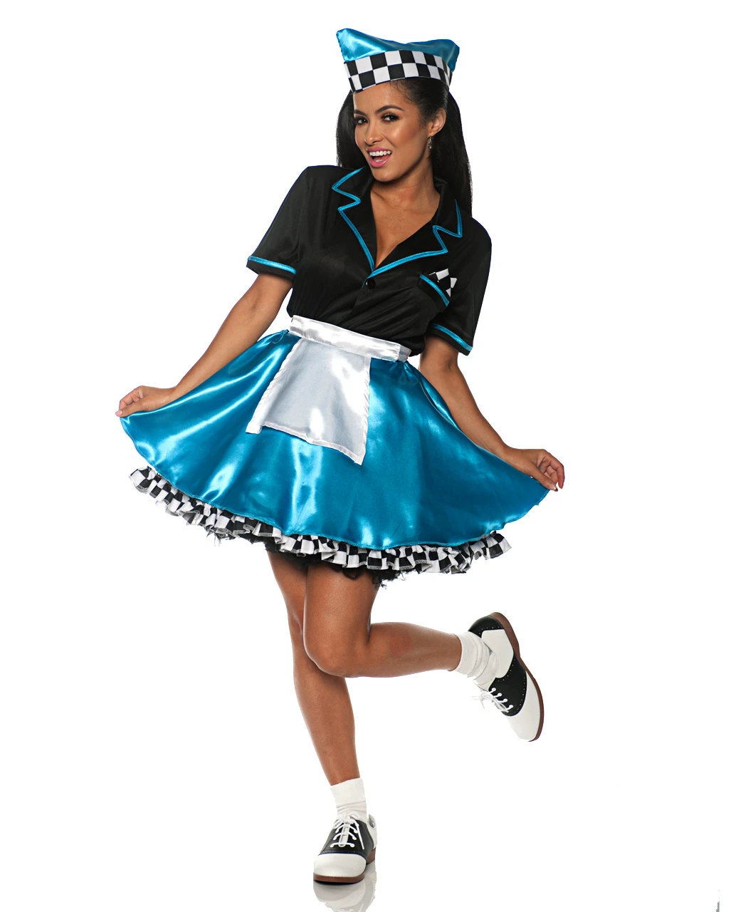 Car Hop Girl Kostüm Türkis 3 Car Hop Girl Kostüm Türkis