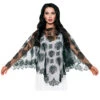 Day Of The Dead Spitzen Poncho 2 Day Of The Dead Spitzen Poncho -Halloween Kostüme day of the dead spitzen poncho halloween cape totenkopf umhang dod lace poncho 31549