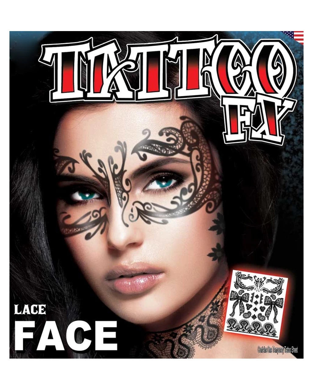 Face Tattoo Set Spitze 4 Face Tattoo Set Spitze – Bild 2