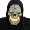 Flammen Skull LED Maske Gelb -Halloween Kostüme flammen skull led maske gelb flaming skull led mask yellow halloween skelett maske 52683 4