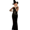 Glamorous Witch Hexenkostüm Schwarz Für Damen -Halloween Kostüme glamorous witch kostuem glamour hexe kostuem halloween witch costume 37298