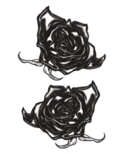 Gothic Klebetattoo Black Roses