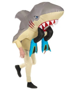 Hai-Alarm Aufblaskostüm -Halloween Kostüme hai alarm aufblaskostuem hai attacke aufblaskostuem hai attack blow up costume 39700 04