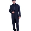 Herrenfrack Deluxe Schwarz -Halloween Kostüme herrenfrack gefuettert schwarz kostuemfrack smoking jacket 27210