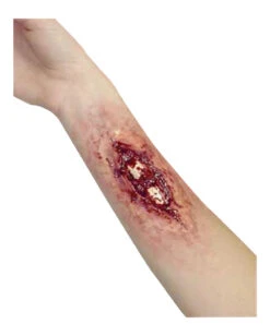 Knochenbruch / Broken Bone Wunde -Halloween Kostüme knochenbruch wunde halloween latexwunde horrorwunde zum aufkleben 10954 2