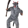 Krampus Kostüm -Halloween Kostüme krampus kostuem monster verkleidung fuer halloween fellteufel kostuem krampus overall 21206