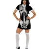 Kurzärmliges Skelett Minikleid Mit Kragen 1 Kurzärmliges Skelett Minikleid Mit Kragen -Halloween Kostüme kurzaermliges skelett minikleid mit kragen skeleton costume dress 37934 1
