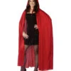 Langer Roter Umhang Mit Kapuze -Halloween Kostüme langer roter umhang mit kapuze long red hooded cape halloween vampir umhang rotkaeppchen cape 54380