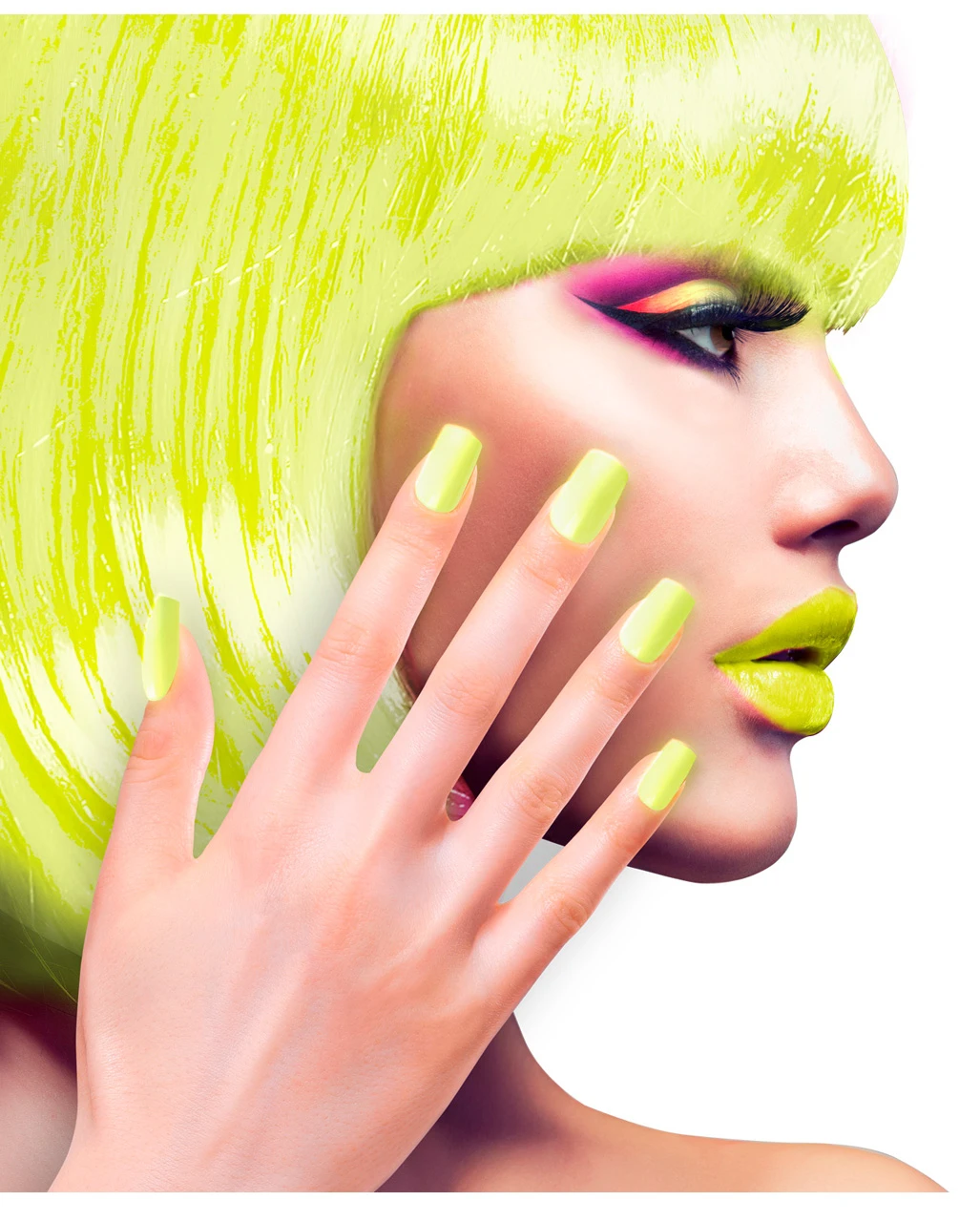 Neon Airbrush Fingernägel Neon Gelb 3 Neon Airbrush Fingernägel Neon Gelb
