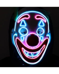 LED String Clown Maske -Halloween Kostüme neon licht clown maske neon light clown mask halloween horror clown maske 53433 3