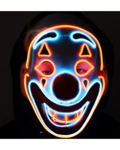 LED String Clown Maske -Halloween Kostüme neon licht clown maske neon light clown mask halloween horror clown maske 53433 4