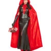 Roter Satinumhang Mit Kapuze -Halloween Kostüme roter satin umhang maerchen kostuemzubehoer red satin cape 29377 1