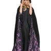 Samt Kapuzenumhang Schwarz-violett -Halloween Kostüme samt kapuzenumhang schwarz violett mittelalter kostuem umhang halloween cape 18388