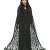 Samt Und Spitzen Skull Cape -Halloween Kostüme samt und spitzen skull cape totenkopf umhang spitzen umhang vampir cape gothic umhang 26865 2