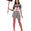 Sassy Clown Damen Kostüm Für Erwachsene -Halloween Kostüme sassy horrorclown faschingskostuem fuer damen halloween clown kostuem 37902