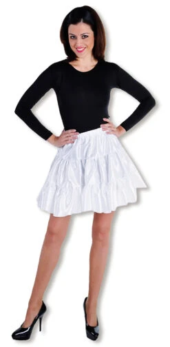 Satin Rüschenrock Weiß