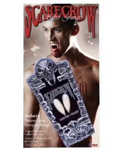 Scarecrow Vampirzähne Extra Lang -Halloween Kostüme scarecrow vampireckzaehne extra lang lange dracula zaehne blutige vampierzaehne 13905 01