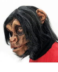 Schimpansen Maske Deluxe -Halloween Kostüme schimpansen maske affenmaske chimp mask tiermaske 14243 03