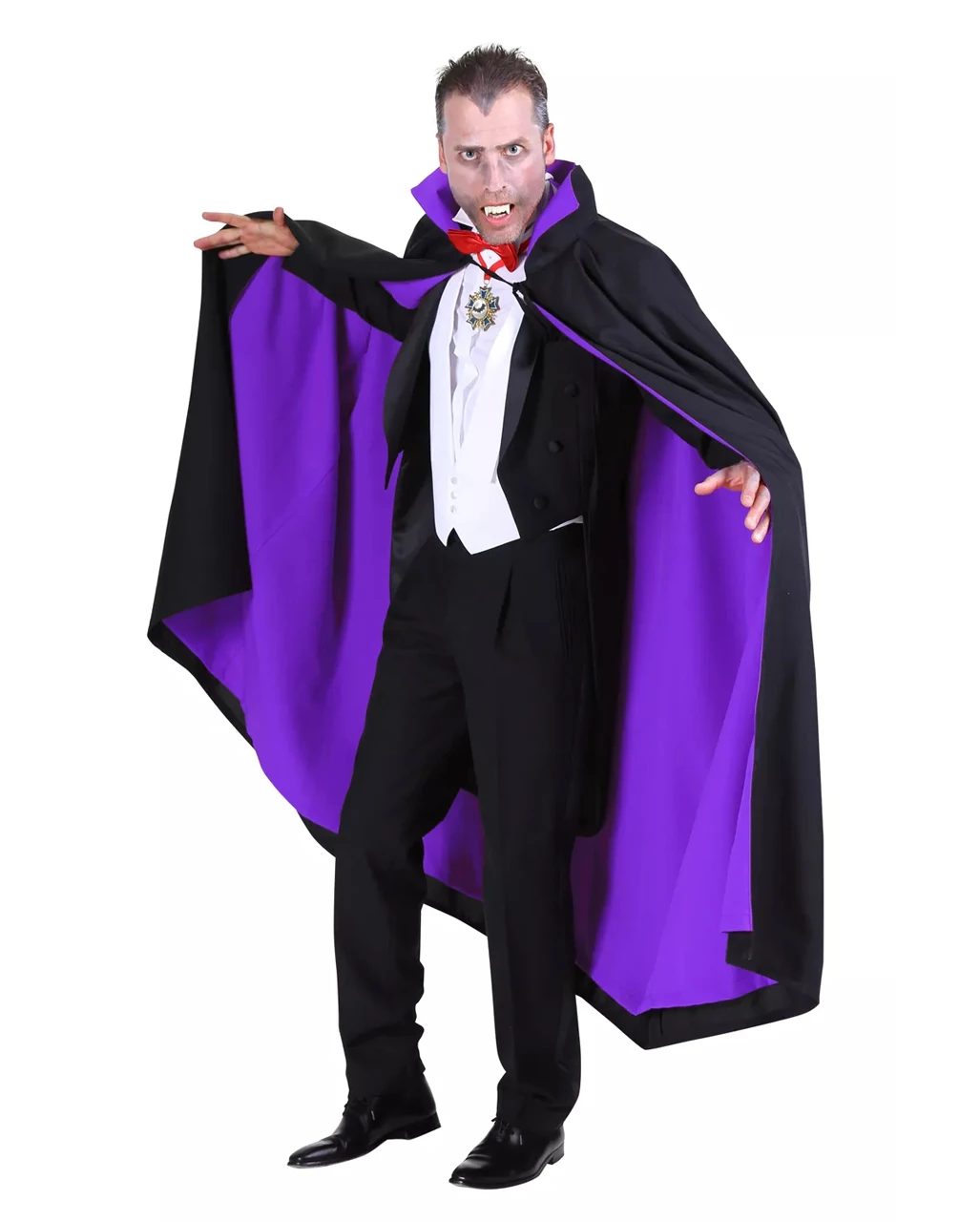 Vampir Umhang Schwarz-violett Gefüttertt 3 Vampir Umhang Schwarz-violett Gefüttertt