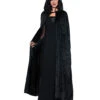 Samt Umhang Schwarz -Halloween Kostüme schwarzer samt umhang schwarzes samtcape kostuemumhang velvet cape black 18366 3