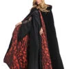 Schwarzer Deluxe Samt Kapuzenumhang 1 Schwarzer Deluxe Samt Kapuzenumhang -Halloween Kostüme schwarzer vampir umhang rot gefuetterter schwarzer deluxe samt kapuzenumhang 18389 2