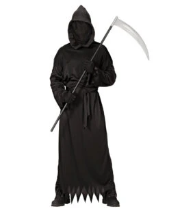 Schwarzes Reaper Phantom Kostüm -Halloween Kostüme schwarzes phantom kostuem daemon halloween verkleidung mit maske gevatter tod kostuem 14837 04