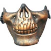 Bronzene Totenkopf Halbmaske -Halloween Kostüme skeleton halbmaske bronze skelett halloween maske skelettmaske skeleton half mask 26864