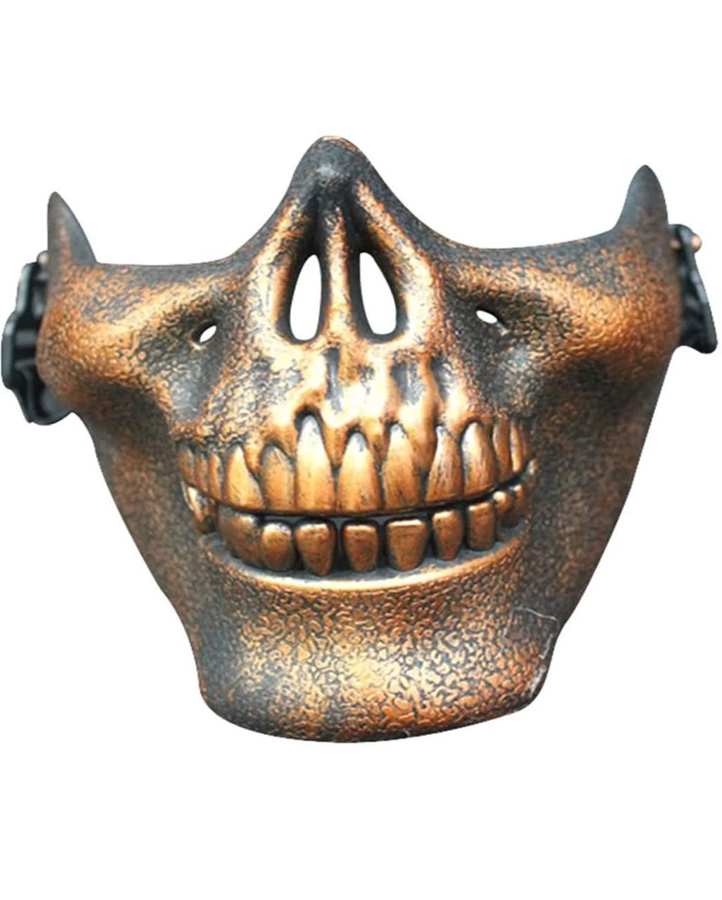 Bronzene Totenkopf Halbmaske 3 Bronzene Totenkopf Halbmaske