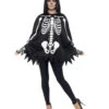 Skelett Poncho Unisex Mit Handschuhen -Halloween Kostüme skelett poncho unisex mit handschuhe skelett verkleidung halloween skeleton kit poncho 35809