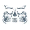 Skull Face Tattoo -Halloween Kostüme skull face tattoo klebetattoo fuer das gesicht klebetaetowierung 23680
