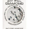 Stargazer Face Diamonds Silber -Halloween Kostüme stargazer face diamonds silber glitzersteine als gesichtsschmuck silberner koerperschmuck 23597