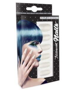 Stiletto Fingernägel Perlmutt Effekt 12 St. -Halloween Kostüme stileto fingernaegel perlmut effekt iriesierende fingernaegel iridescent fingernails 36695 03 2
