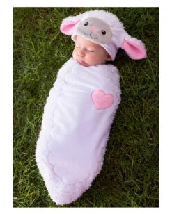 Süßes Lamm Baby Kostümsack -Halloween Kostüme suesses lamm baby kostuemsack baby faschingsverkleidung schaf rylan the lamb baby costume 36220 3