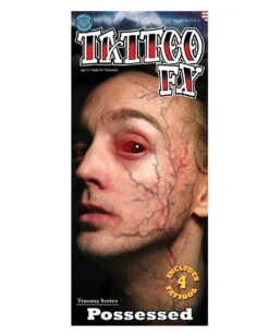 Klebetattoo FX Possessed Veins 5 Klebetattoo FX Possessed Veins -Halloween Kostüme tattoo fx possessed veins realistisches tattoo zum aufkleben 37702