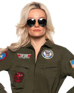 Top Gun Jet Pilot Damen Kostümanzug -Halloween Kostüme top gun jet pilot damen kostuemanzug top gun womens pilot jumpsuit kampfjet pilot airforce verkleidung 54387 3