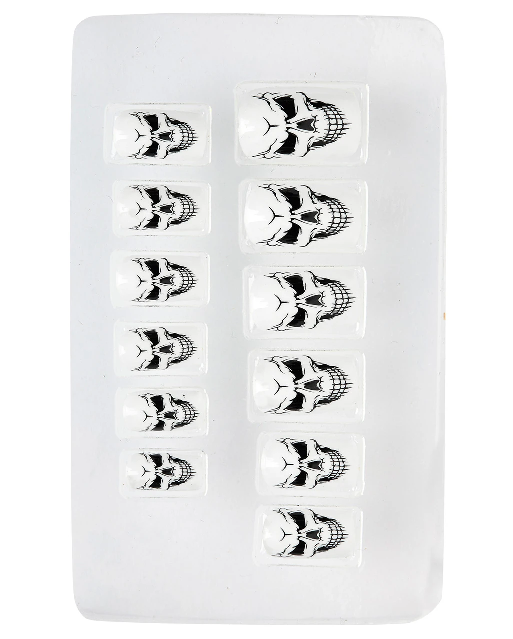 Totenkopf Fingernägel 12 St. 4 Totenkopf Fingernägel 12 St. – Bild 2