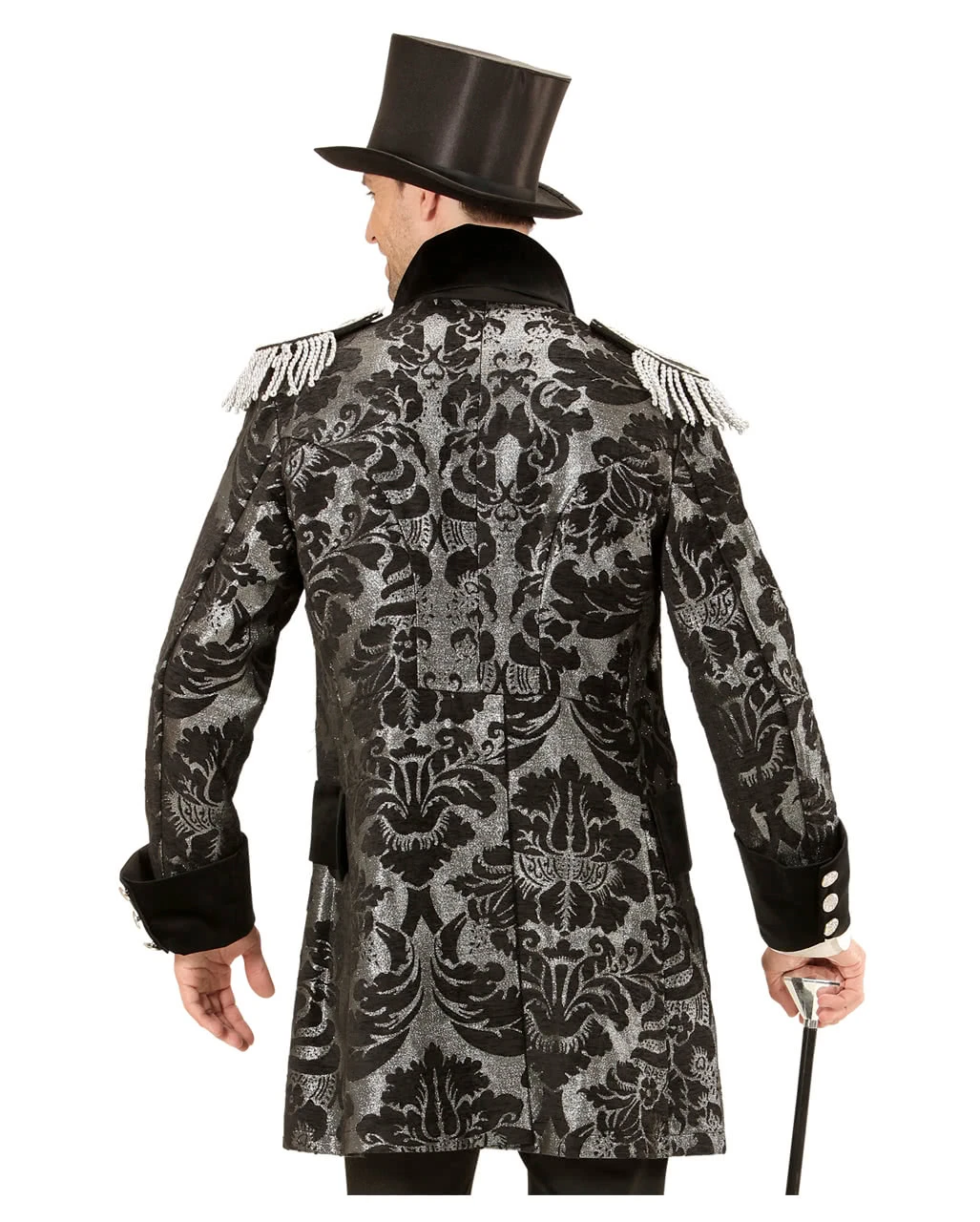 Venezianischer Frack Schwarz-silber 4 Venezianischer Frack Schwarz-silber – Bild 2