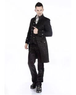 Viktorianischer Gothic Aristokrat Herren Mantel -Halloween Kostüme viktorianischer gothic aristokrat herren mantel schwarz victorian gothic aristocrat mens coat black 39107 2